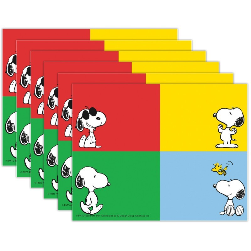 Eureka® Peanuts® Name Tags, 2-7/8" x 2-1/4", 40 Per Pack, 6 Packs