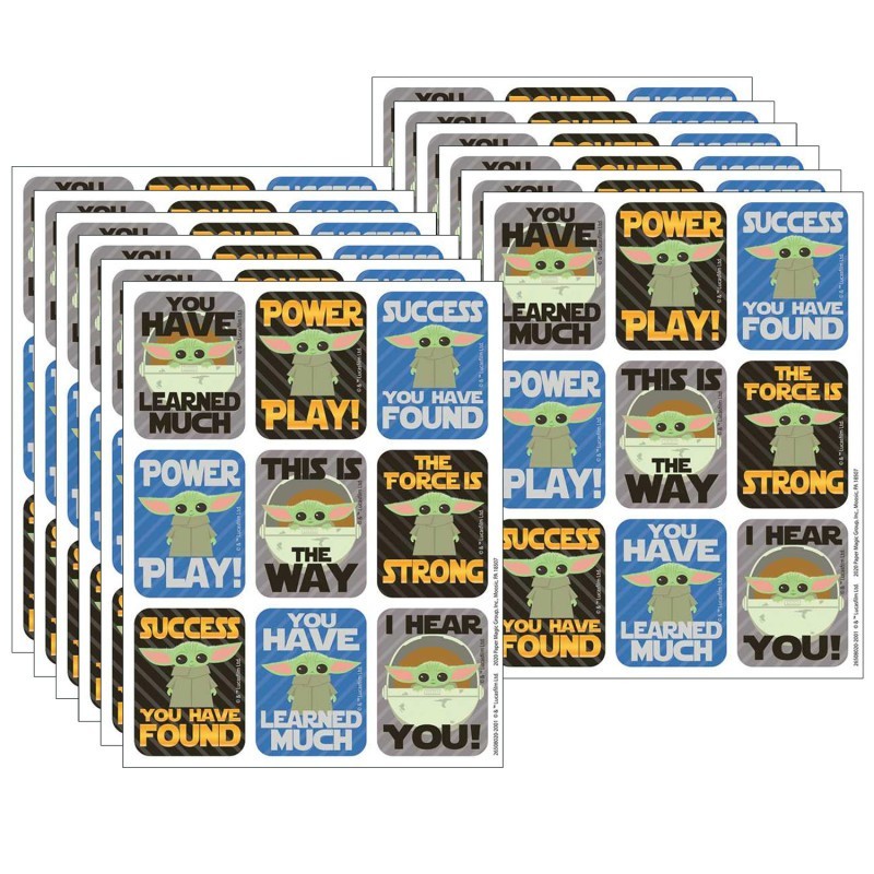 Eureka® Star Wars™ The Mandalorian Giant Stickers, 36 Per Pack, 12 Packs