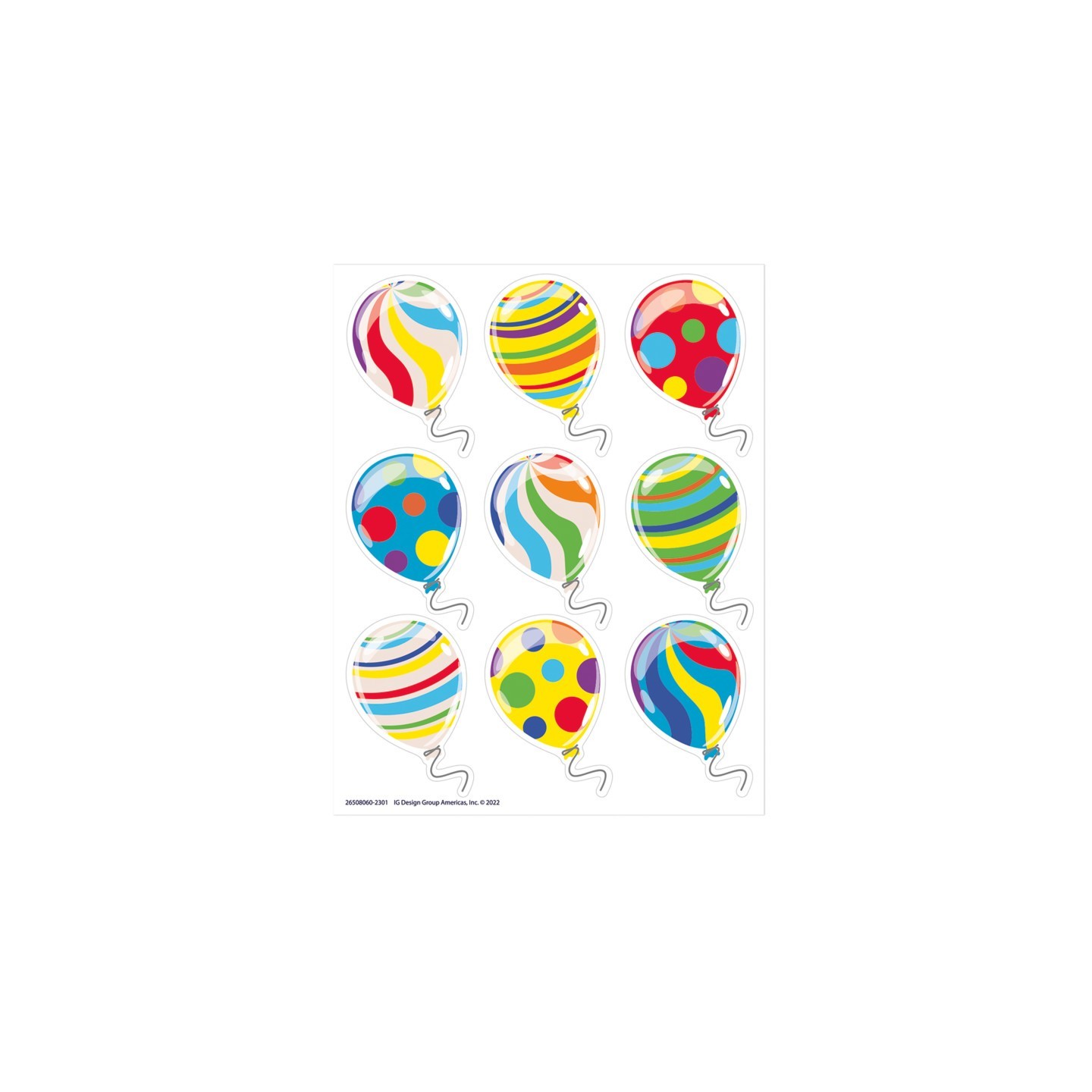 Eureka® Celebration Balloons Giant Stickers, 36 Per Pack, 12 Packs