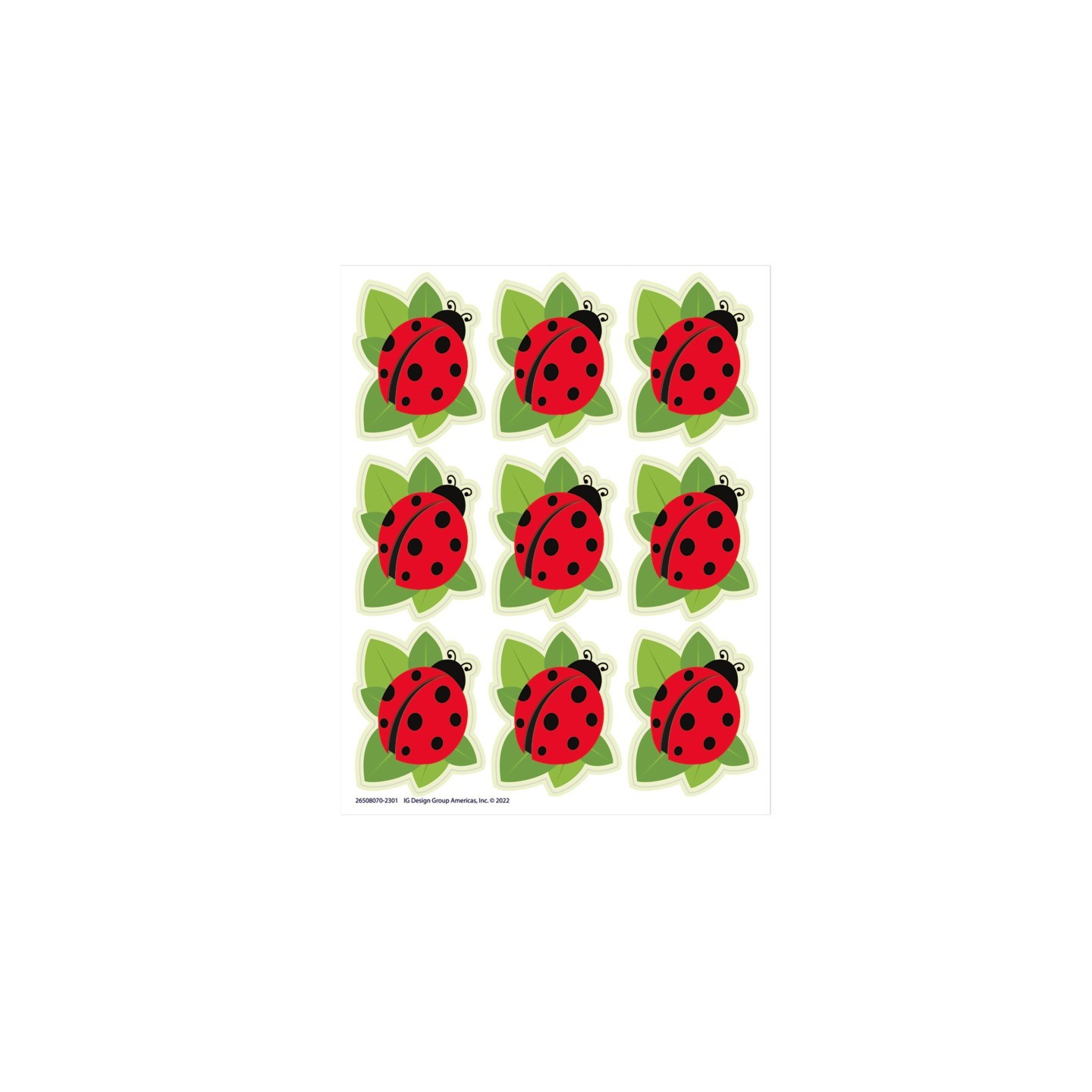 Eureka® Ladybugs Giant Stickers, Pack of 36