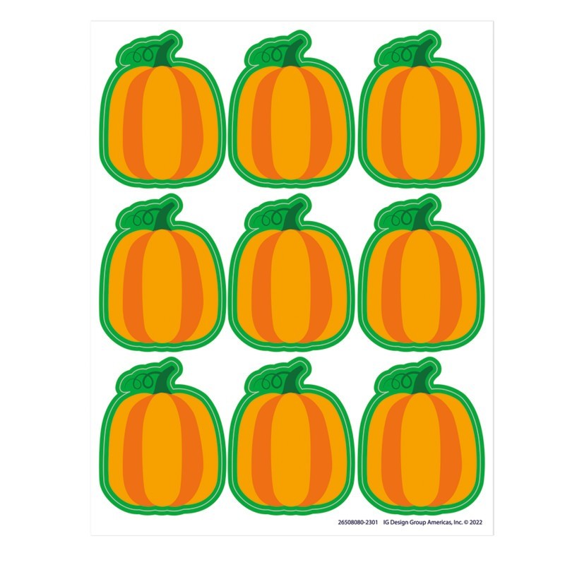 Eureka® Fall Pumpkin Giant Stickers, 36 Per Pack, 12 Packs