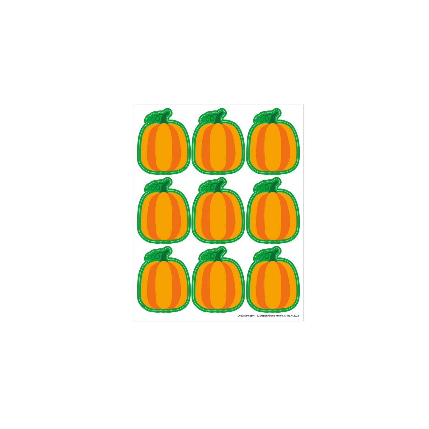Eureka® Fall Pumpkin Giant Stickers, 36 Per Pack, 12 Packs