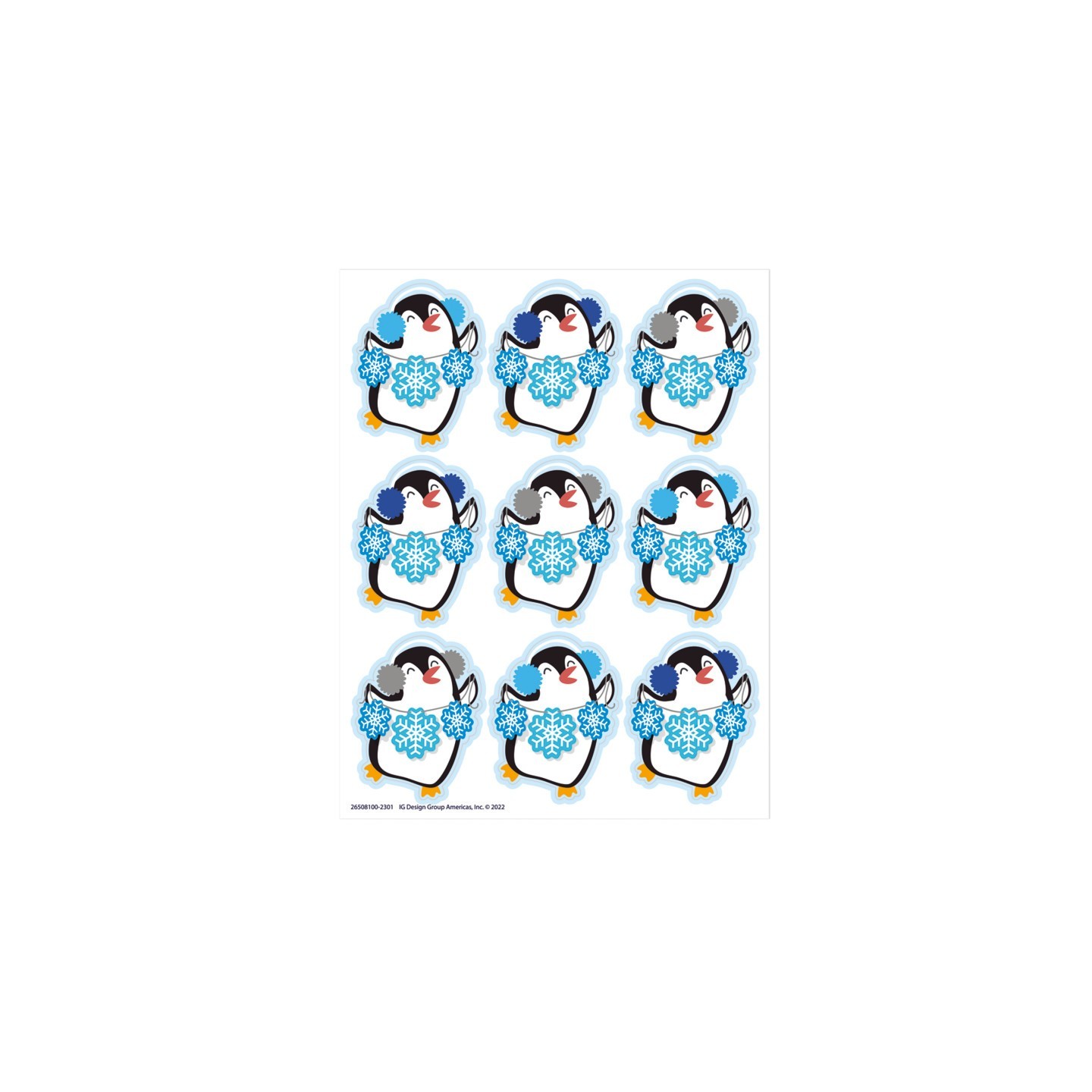 Eureka® Winter Penguin Giant Stickers, Pack of 36