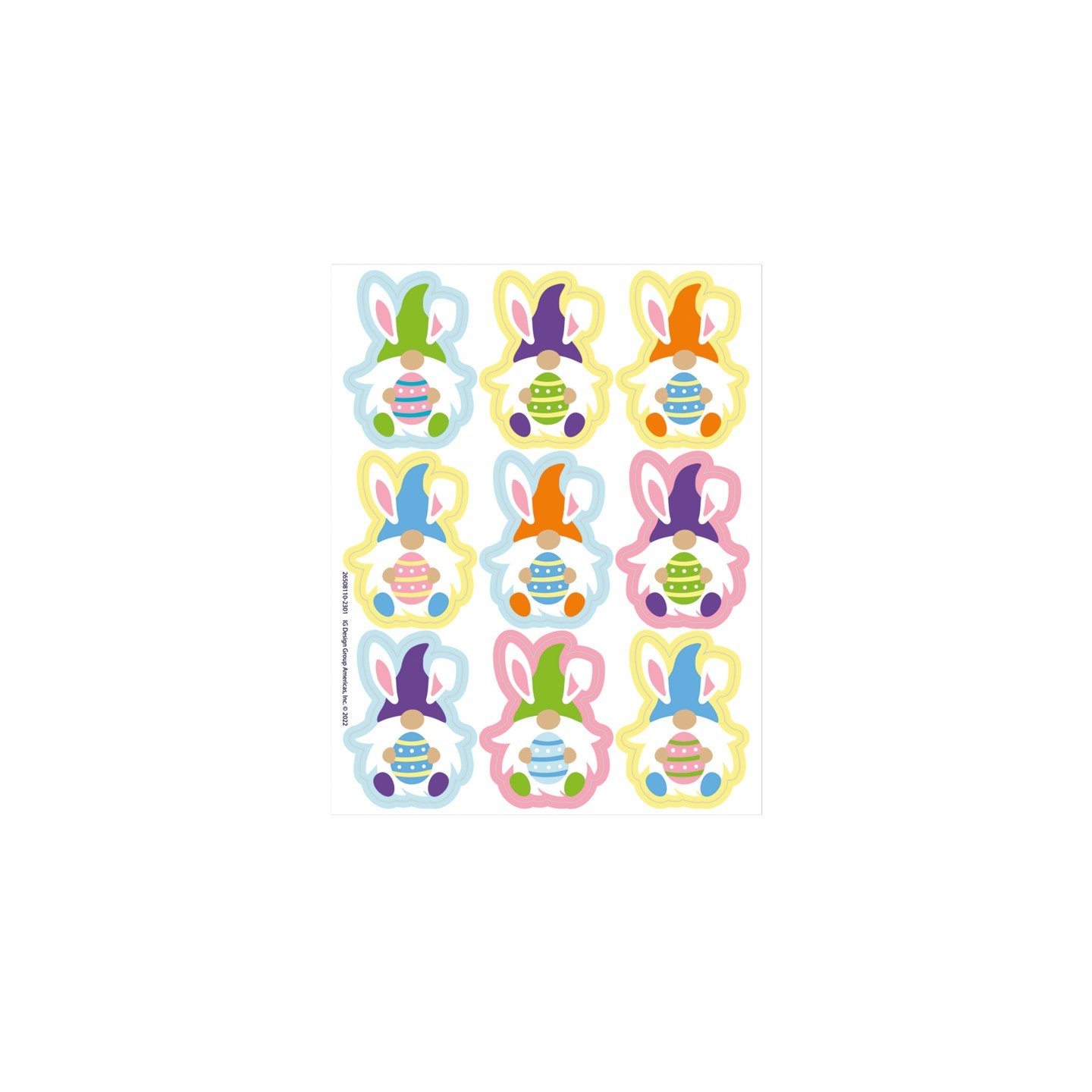 Eureka® Easter Gnome Giant Stickers, Pack of 36
