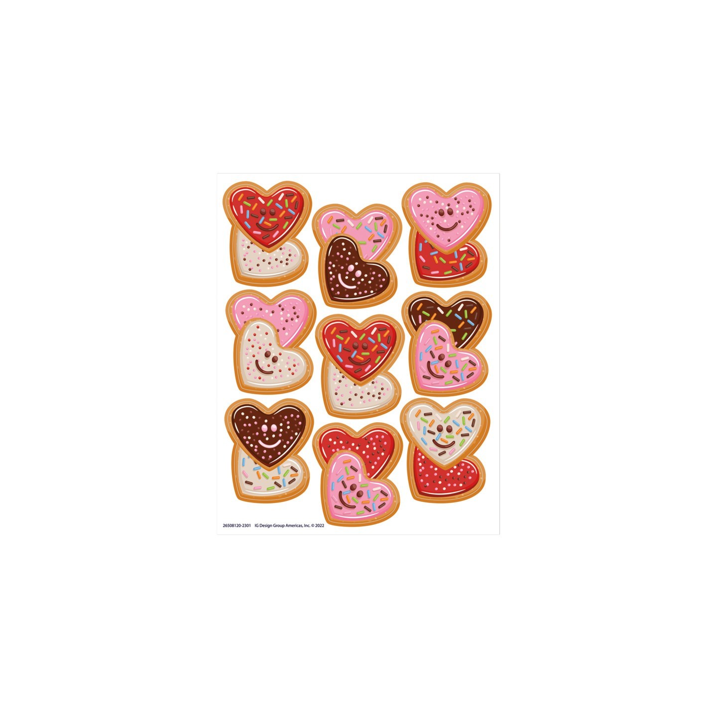 Eureka® LOVE Valentine's Day Giant Stickers, 36 Per Pack, 12 Packs