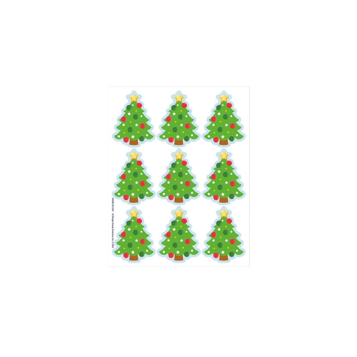 Eureka® Christmas Tree Giant Stickers, 36 Per Pack, 12 Packs