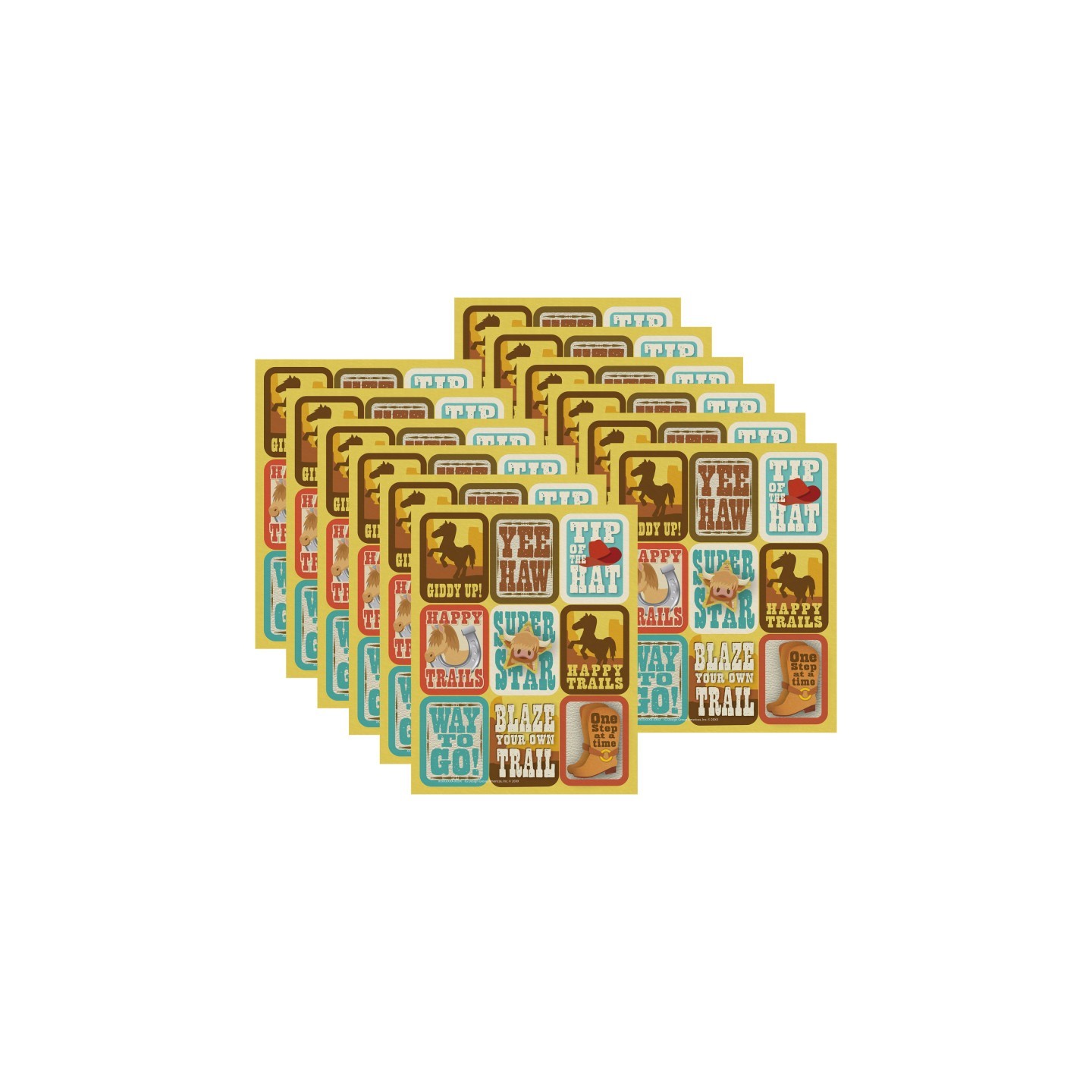 Eureka® Wild Wild Classroom Giant Stickers, 36 Per Pack, 12 Packs