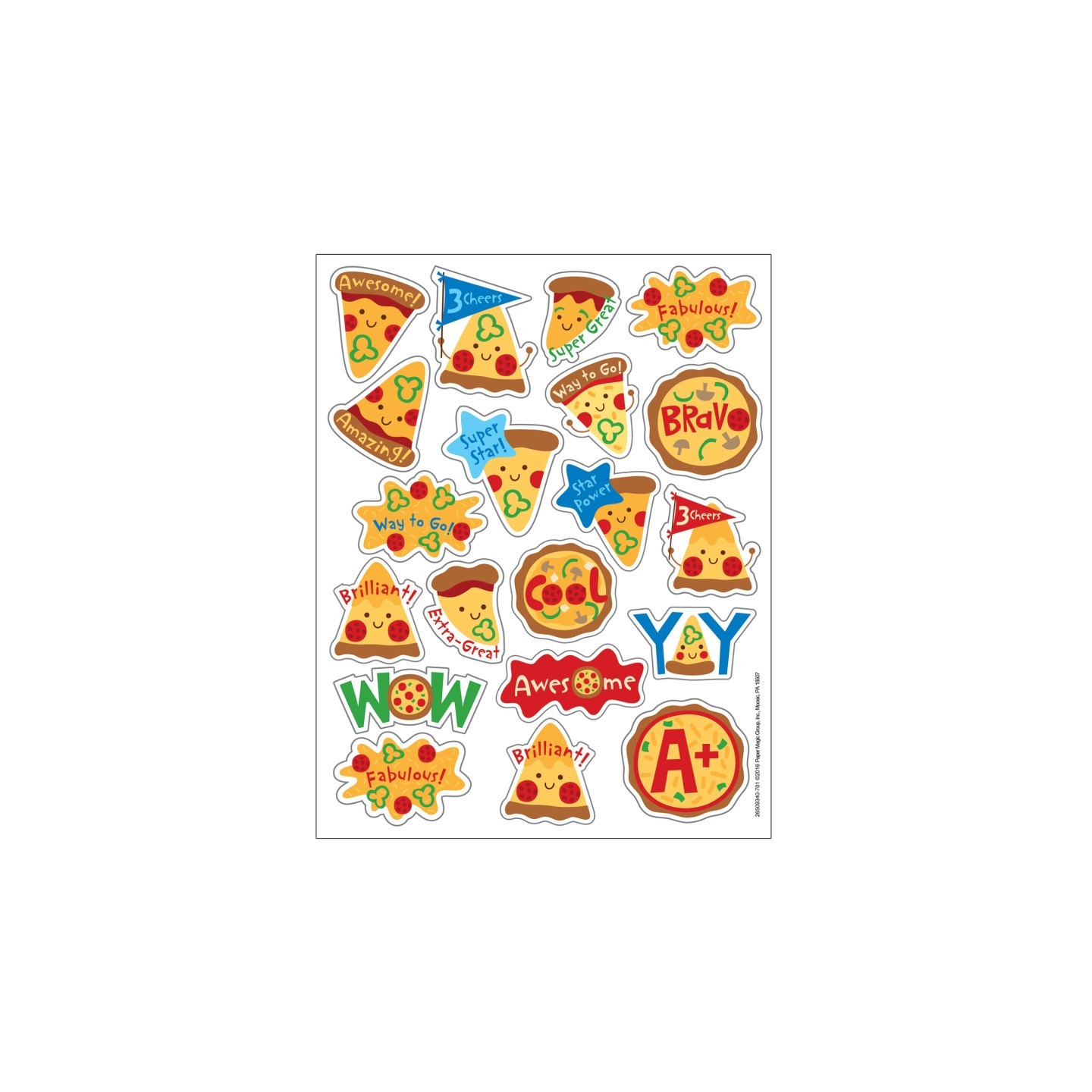 Eureka® Pizza Scented Stickers, Pack of 80