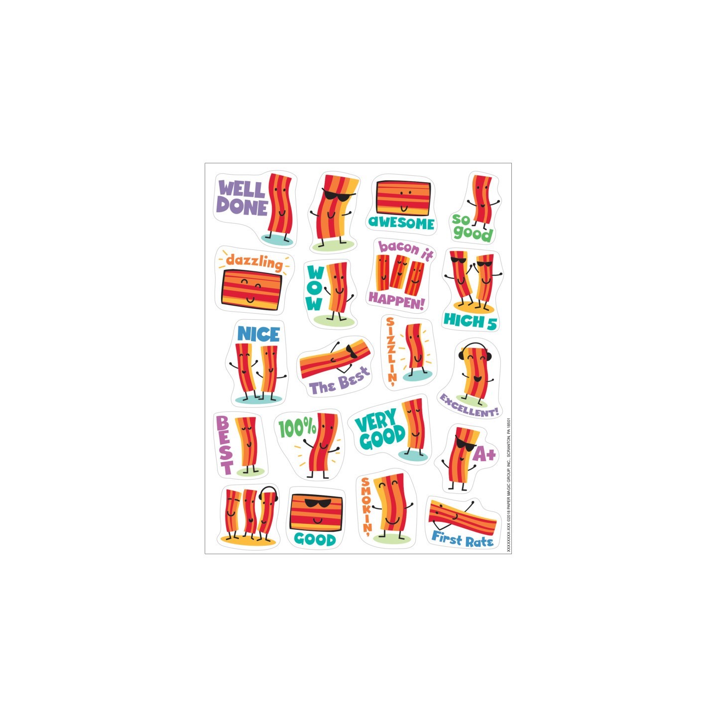 Eureka® Bacon Scented Stickers, Pack of 80