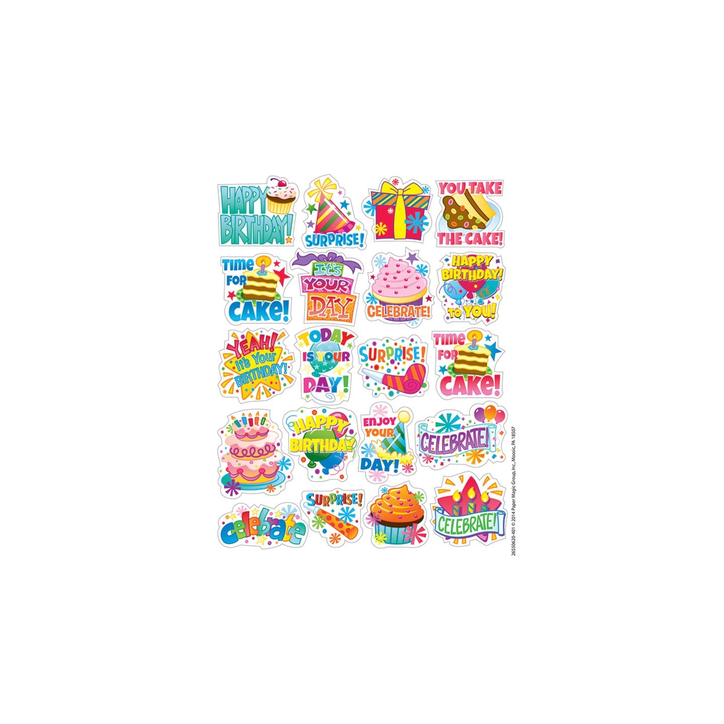 Eureka® Birthday Theme Stickers, Pack of 120