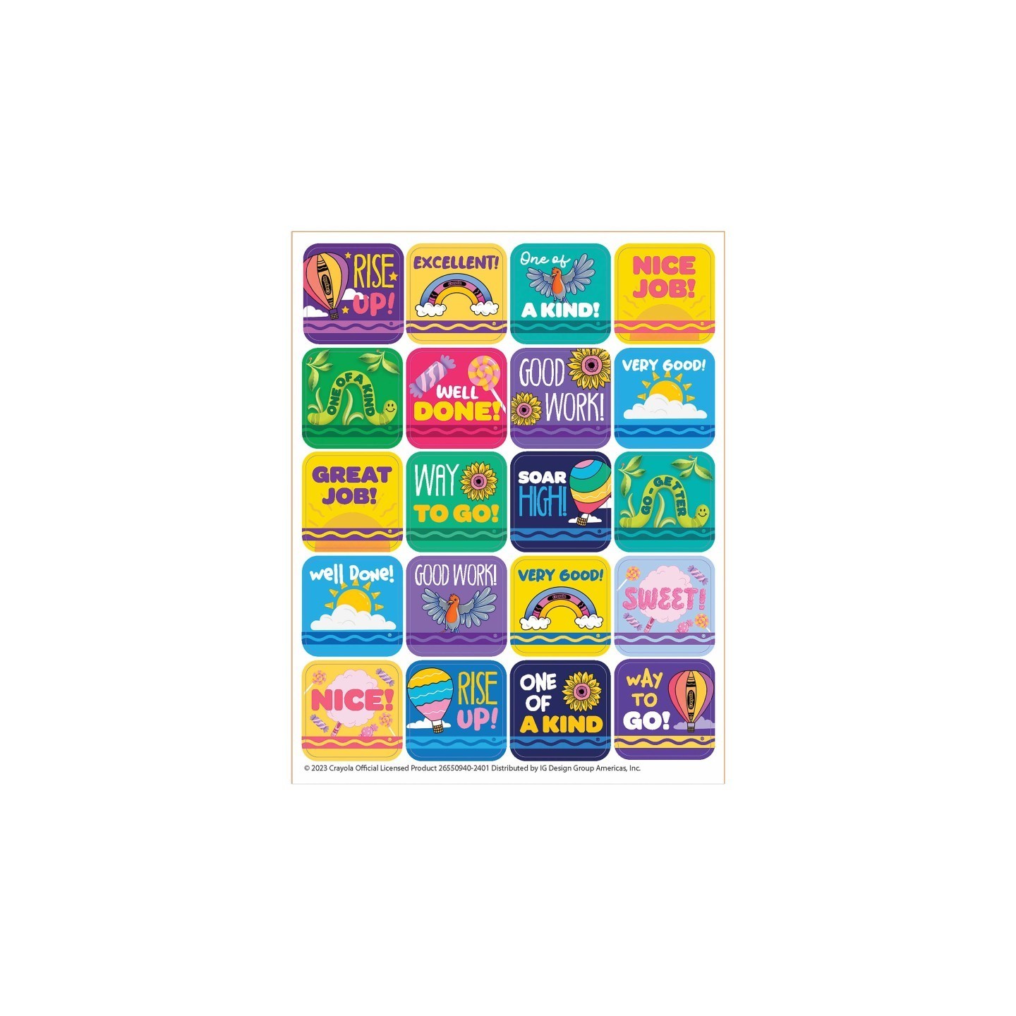 Eureka® Crayola® Colors of Kindness Theme Stickers, Pack of 120