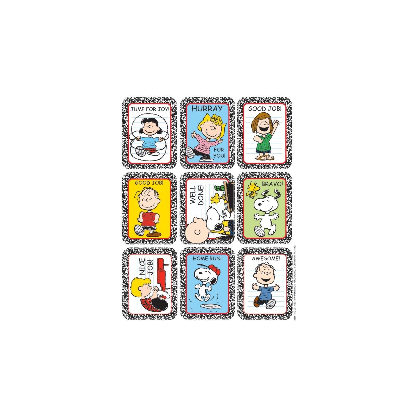 Eureka® Peanuts® Motivational Sticker, Pack of 36