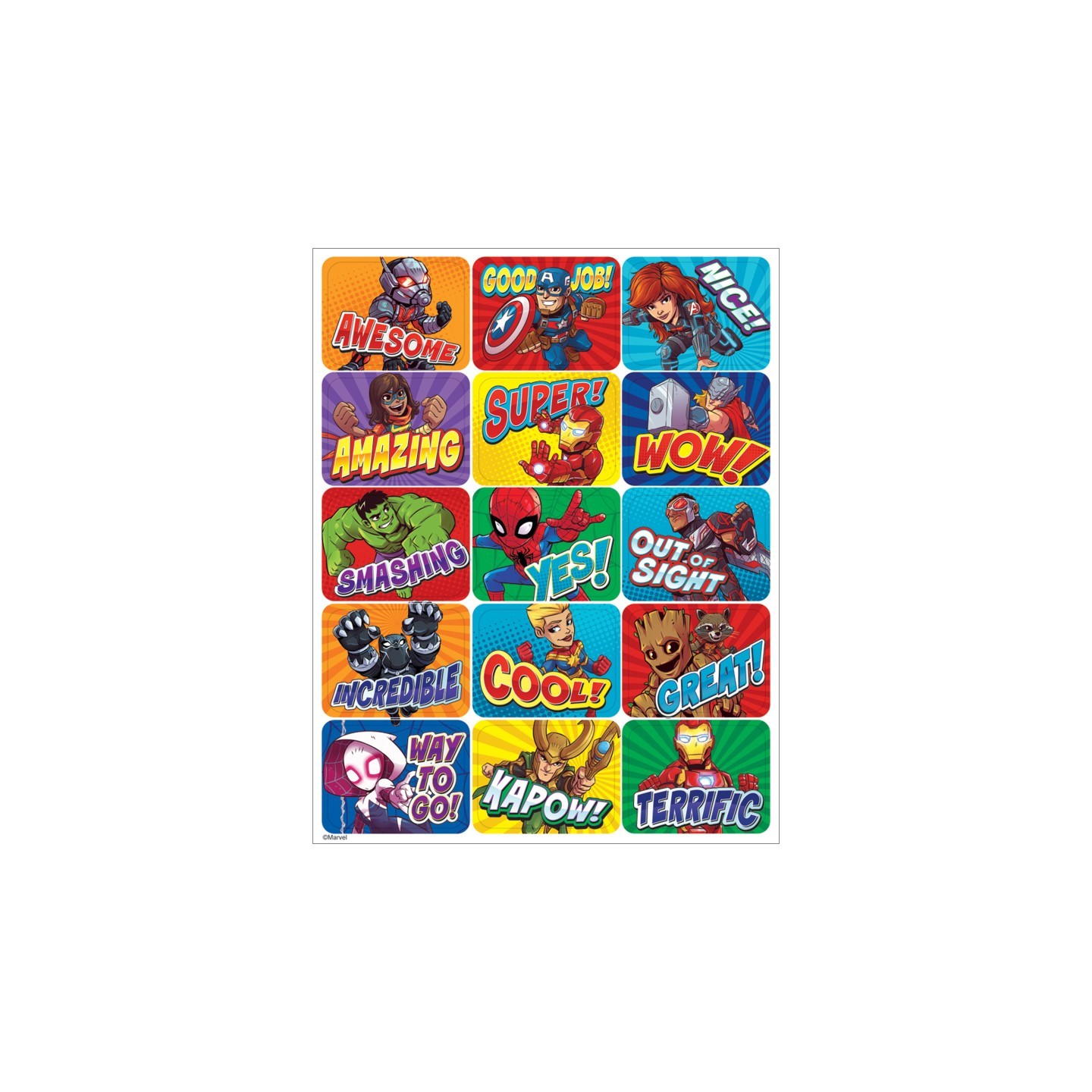Eureka® Marvel™ Super Hero Adventure Success Stickers, Pack of 120