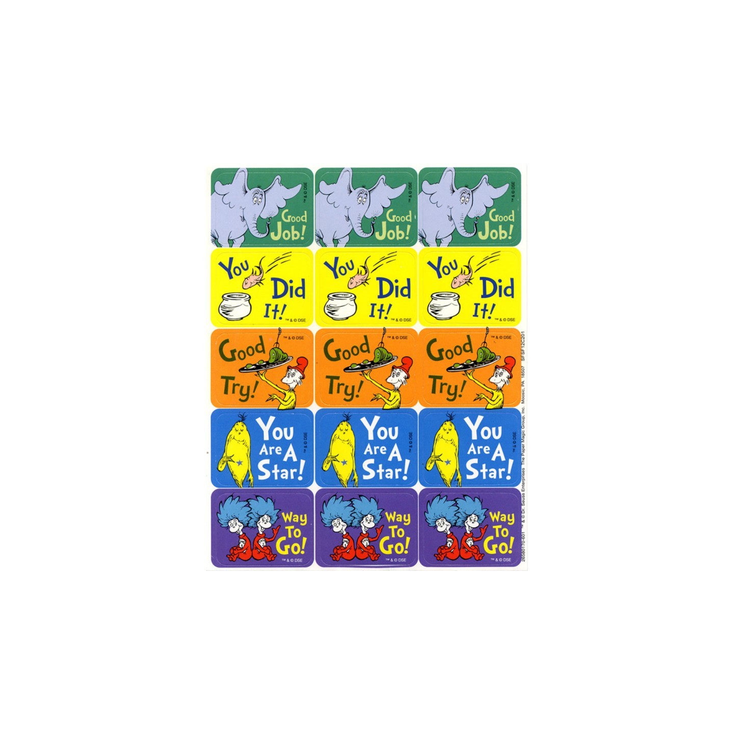 Eureka® Dr. Seuss™ Success Stickers, Pack of 120