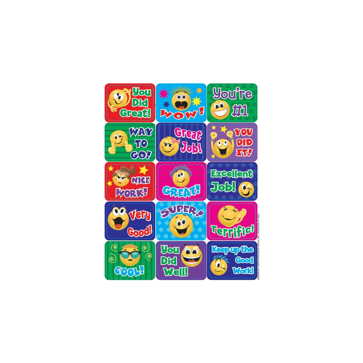 Eureka® Emoticons Success Stickers, Pack of 120