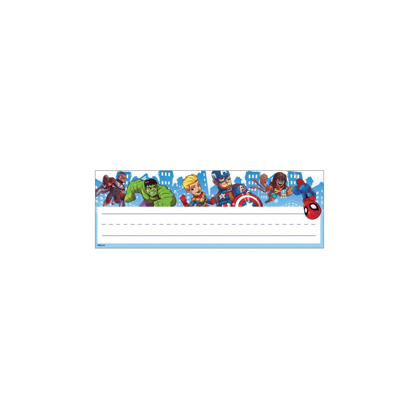 Eureka® Marvel™ Super Hero Self-Adhesive Name Plates, Pack of 36