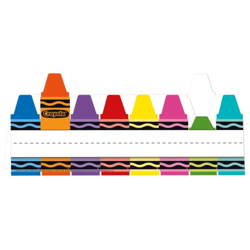 Eureka® Crayola® Tented Name Plate, 9-5/8" x 6-1/2", Pack of 36