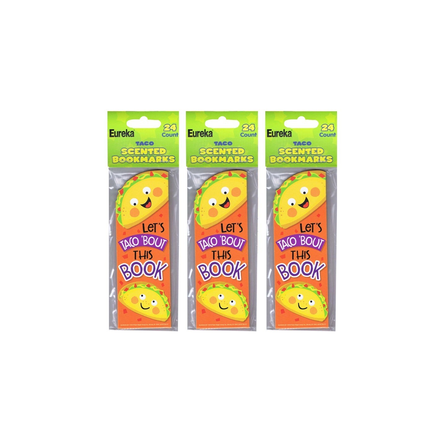 Eureka® Taco Scented Bookmarks, 24 Per Pack, 3 Packs