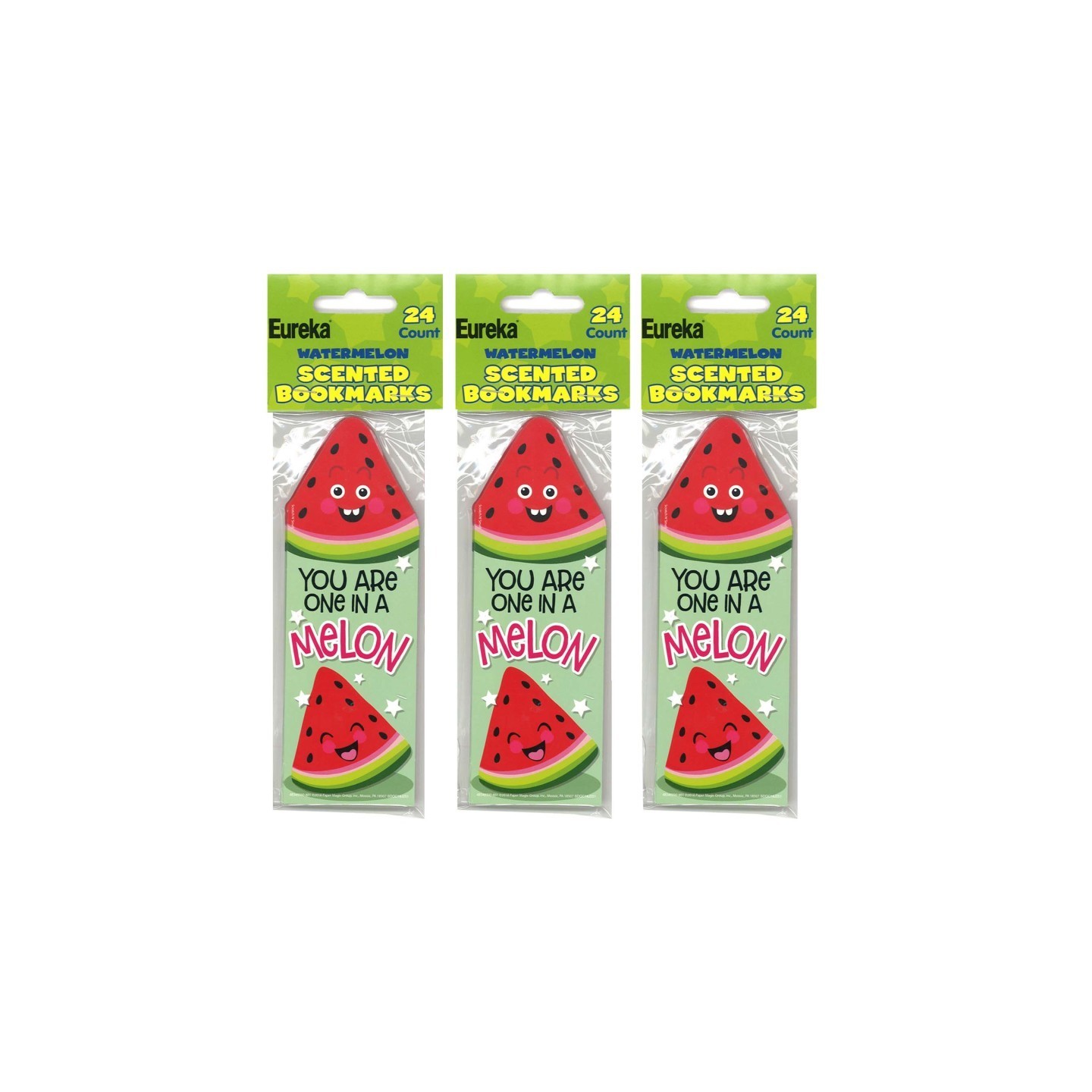 Eureka® Watermelon Scented Bookmarks, 24 Per Pack, 3 Packs