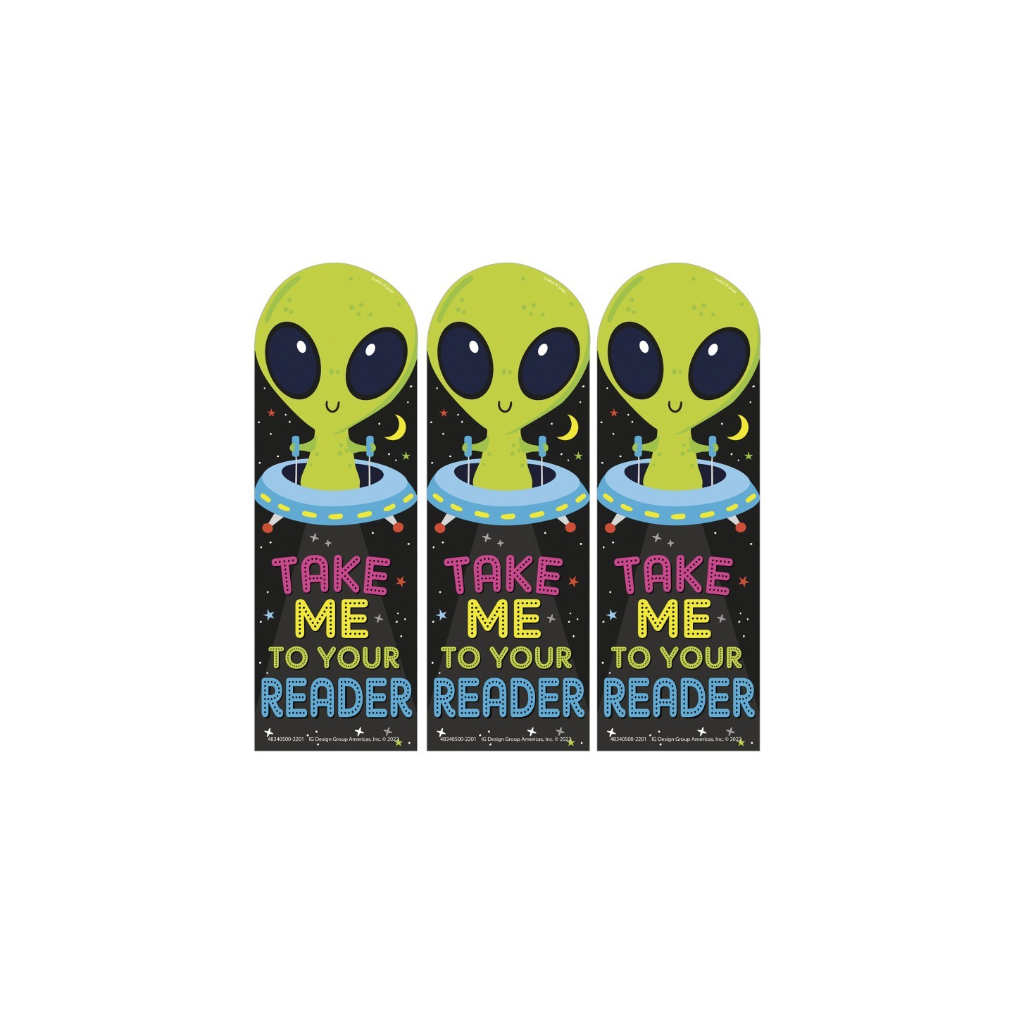 Eureka® Take Me To Your Reader Green Apple Scented Bookmarks, 24 Per Pack, 3 Packs
