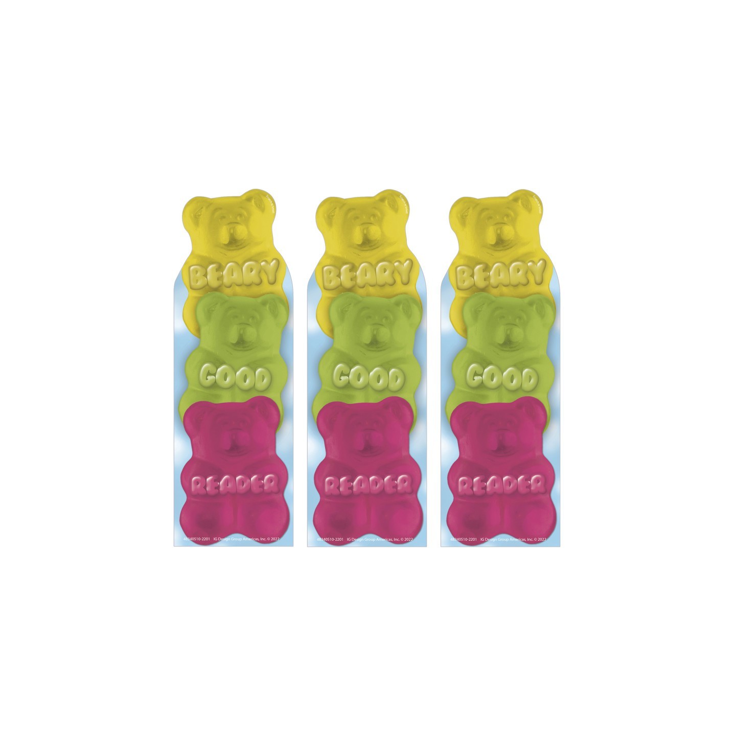 Eureka® Beary Good Reader Gummy Bear Scented Bookmarks, 24 Per Pack, 3 Packs