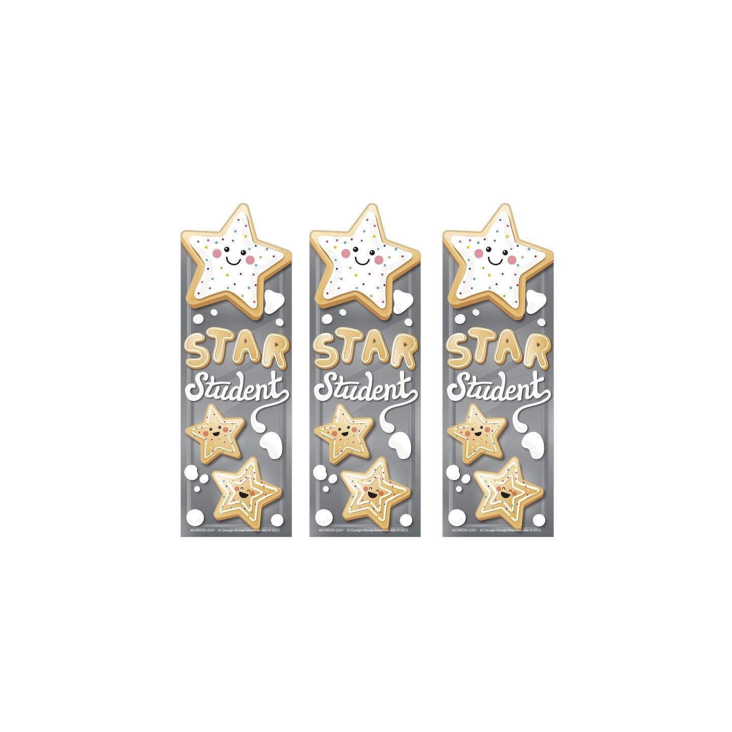 Eureka® Star Cookies Sugar Cookie Scented Bookmarks, 24 Per Pack, 3 Packs