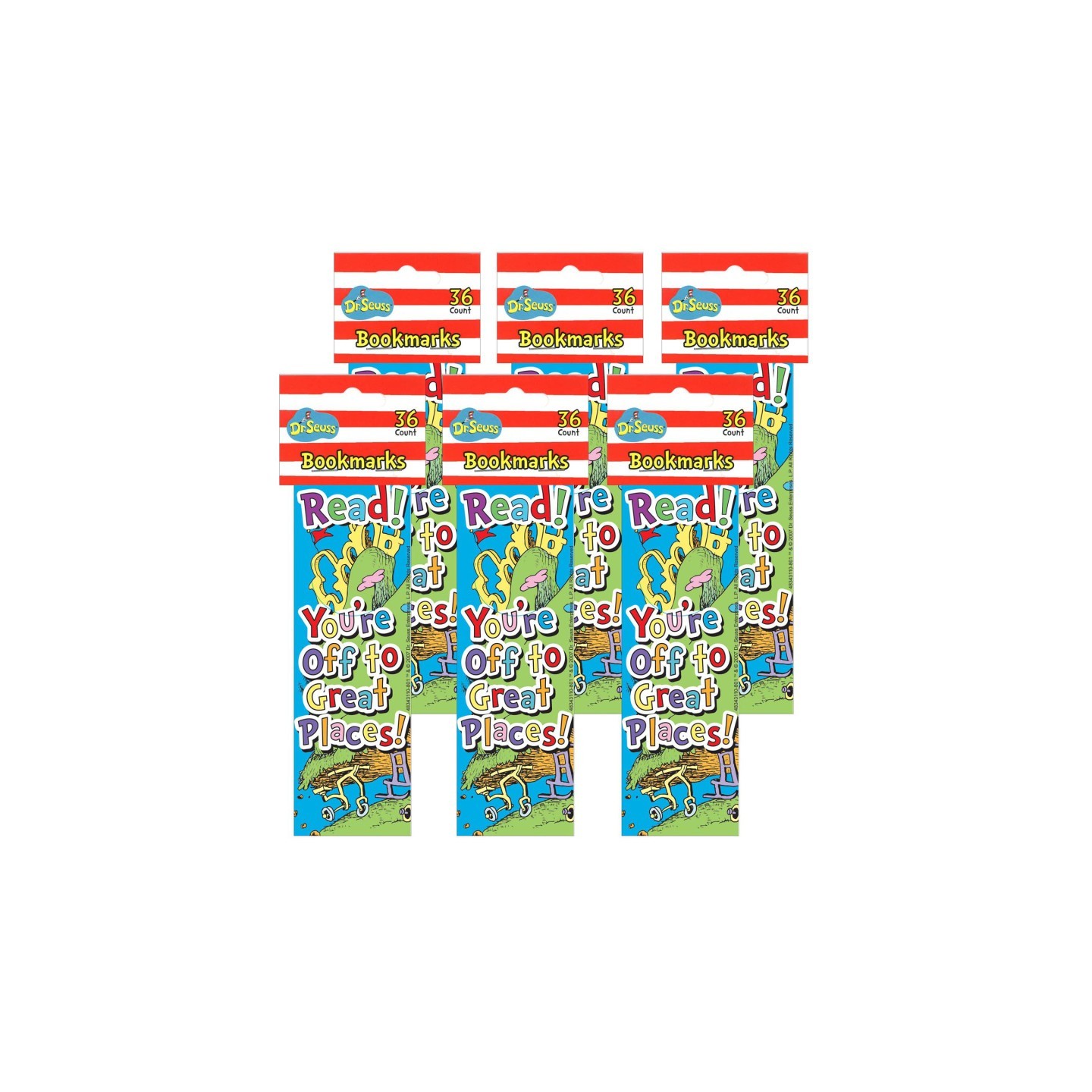 Eureka® Dr. Seuss™ Oh, The Places... Bookmarks, 36 Per Pack, 6 Packs