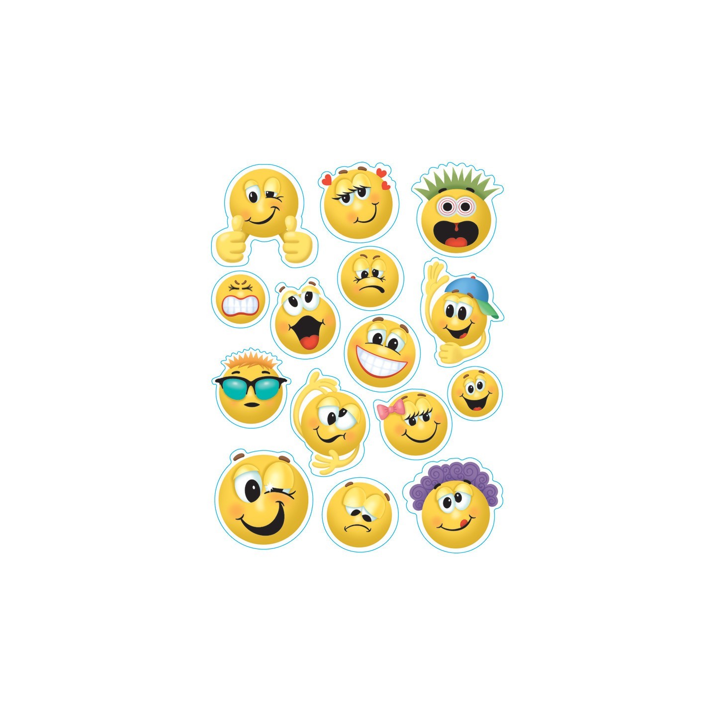 Eureka® Emoticons Window Clings, 1 Sheet