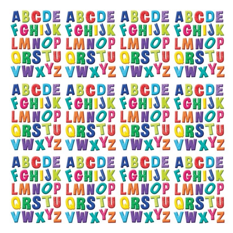 Eureka® Color My World Alphabet Window Clings, 12 Sheets