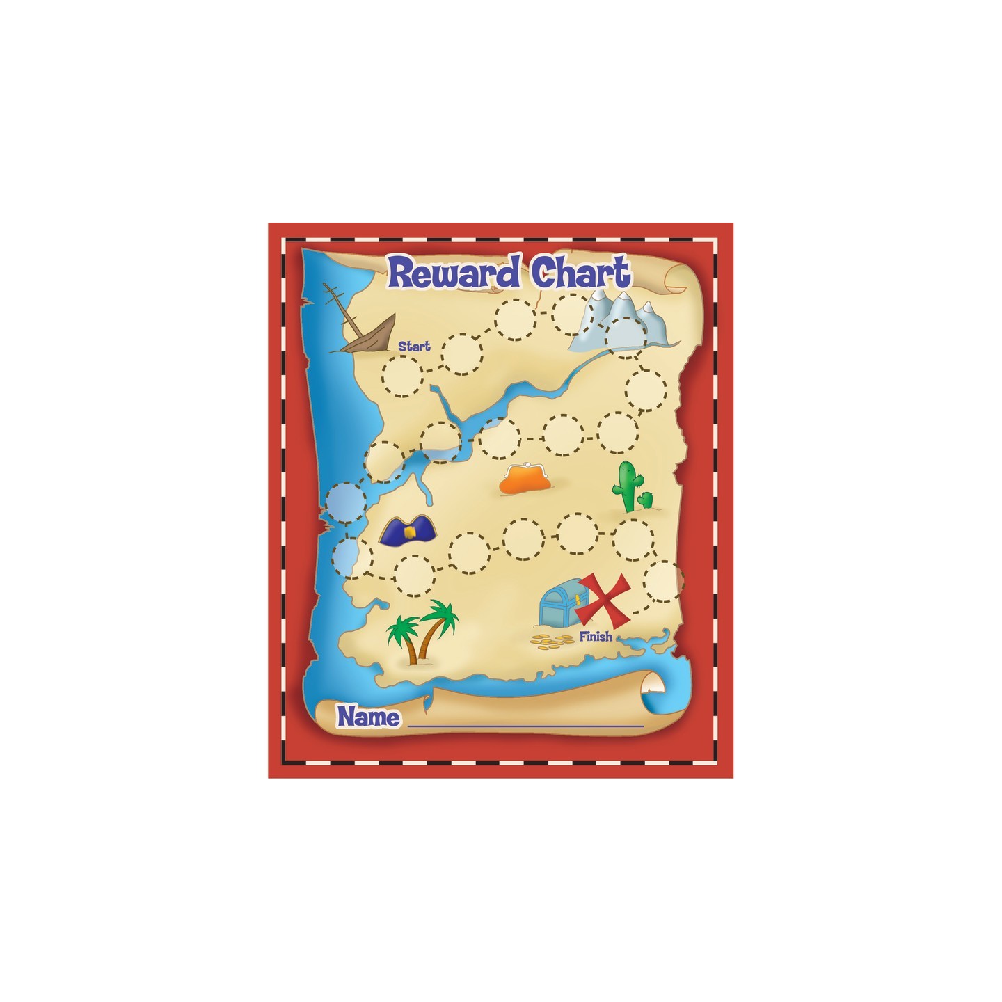 Eureka® Treasure Hunt Mini Reward Charts with Stickers, 36 Charts