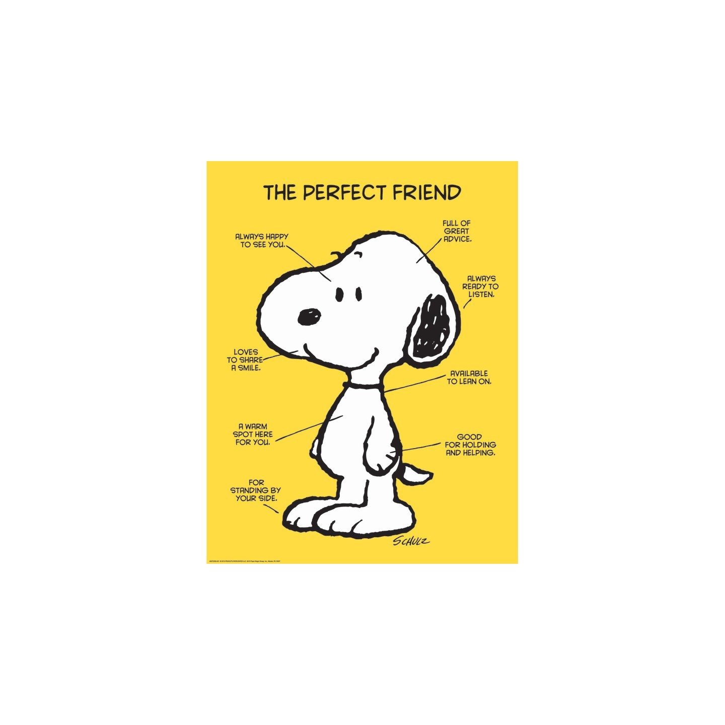 Eureka® Peanuts® The Perfect Friend Poster, 17" x 22"