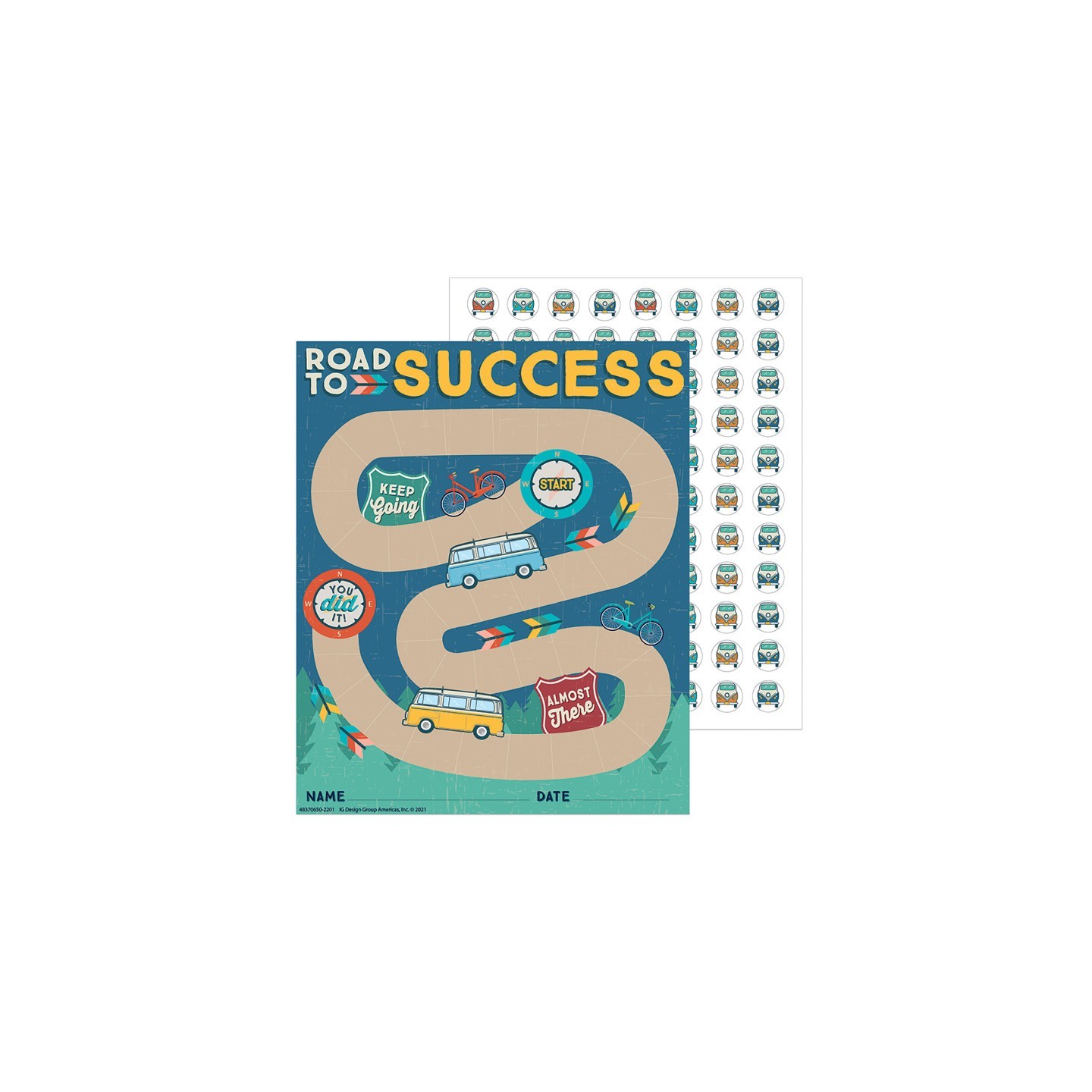 Eureka® Adventurer Mini Reward Chart with Stickers, Pack of 36