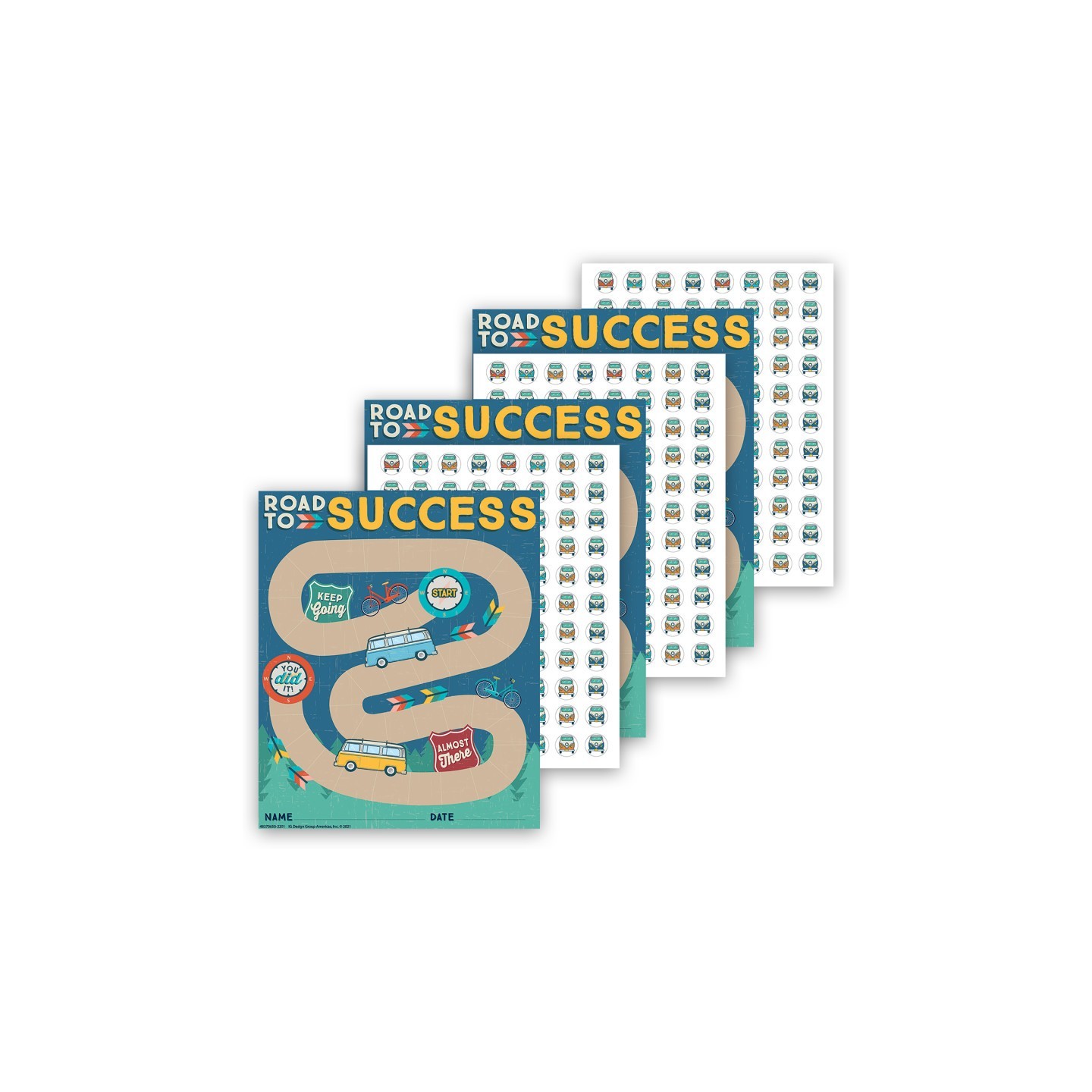 Eureka® Adventurer Mini Reward Chart with Stickers, 36 Per Pack, 3 Packs