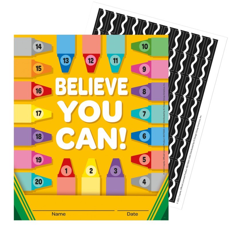 Eureka® Crayola® Mini Reward Chart with Stickers, Pack of 36
