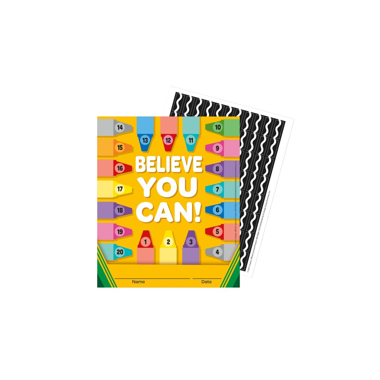 Eureka® Crayola® Mini Reward Chart with Stickers, Pack of 36