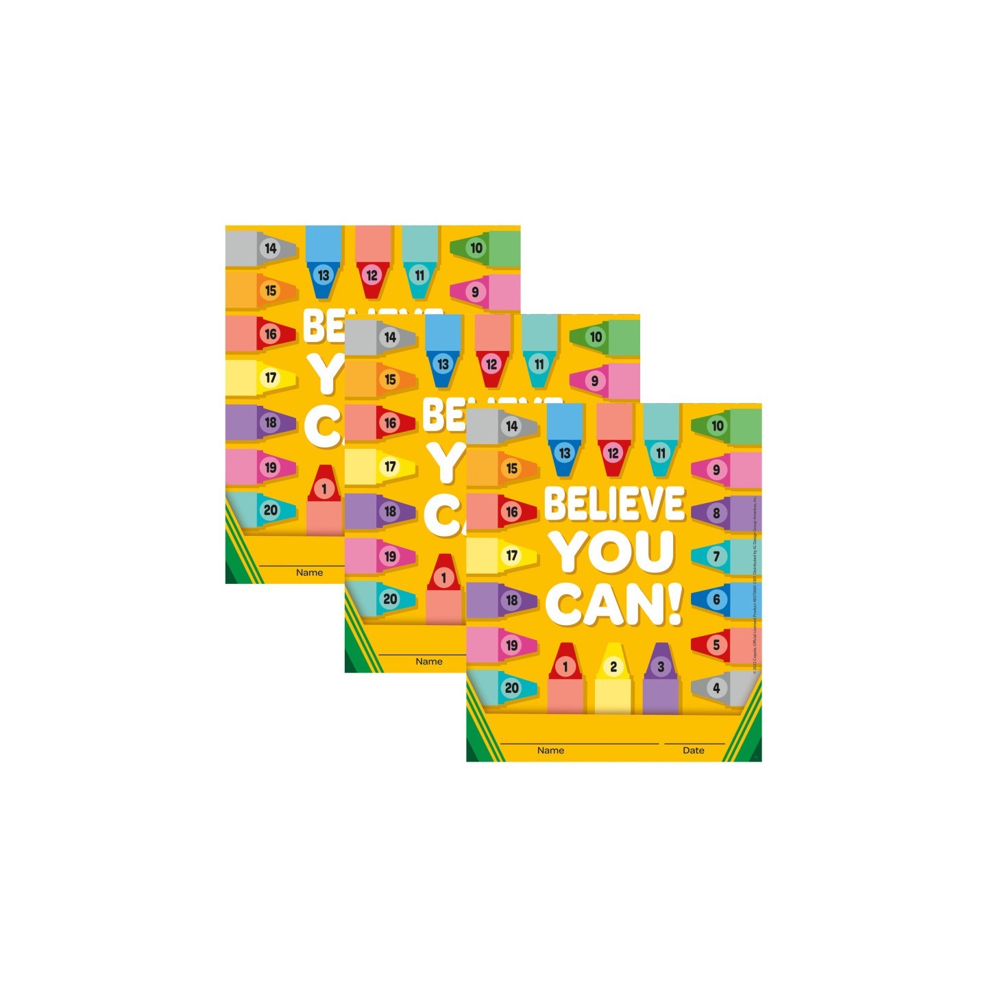 Eureka® Crayola® Mini Reward Chart with Stickers, 36 Per Pack, 3 Packs