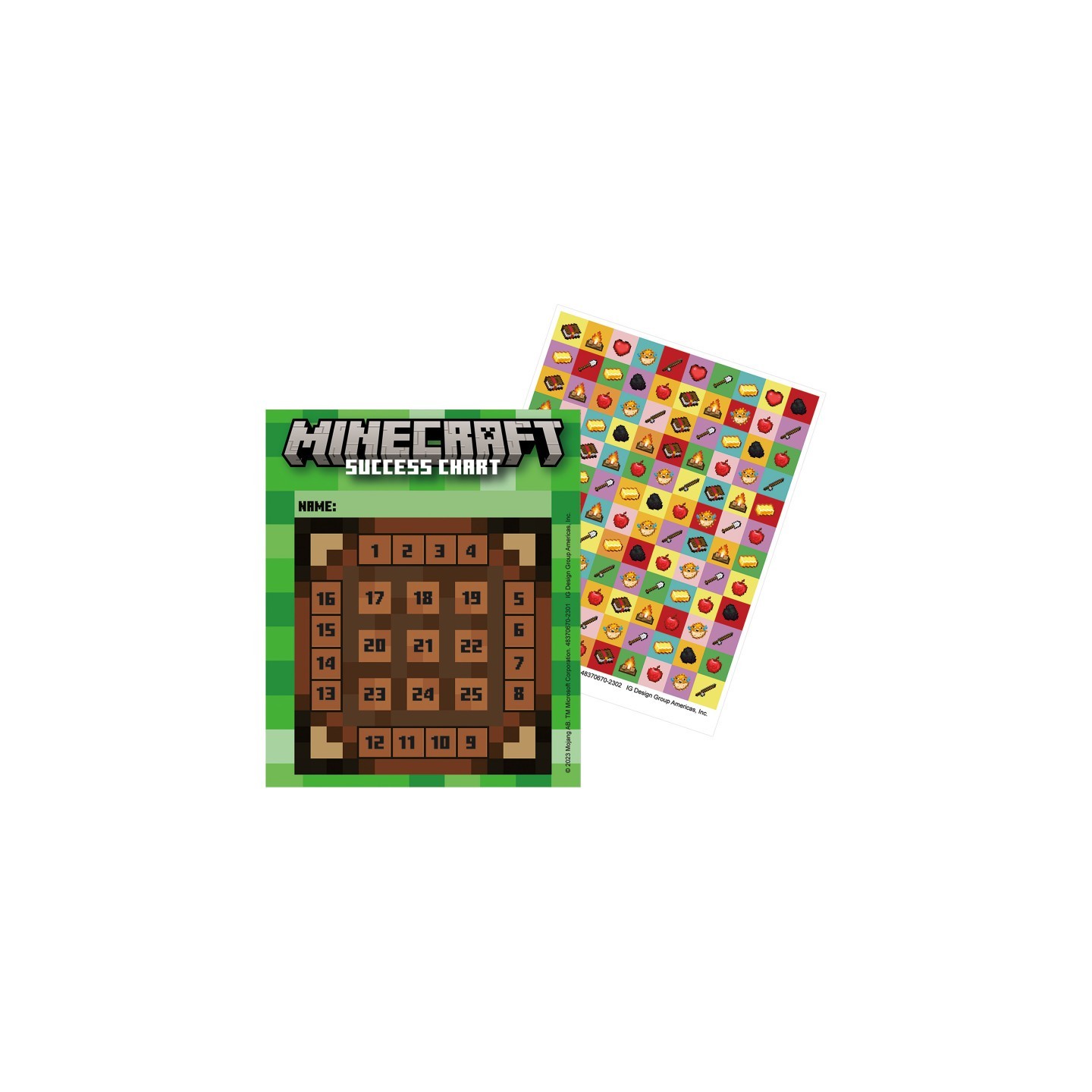 Eureka® Minecraft Mini Reward Charts with Stickers, Pack of 36