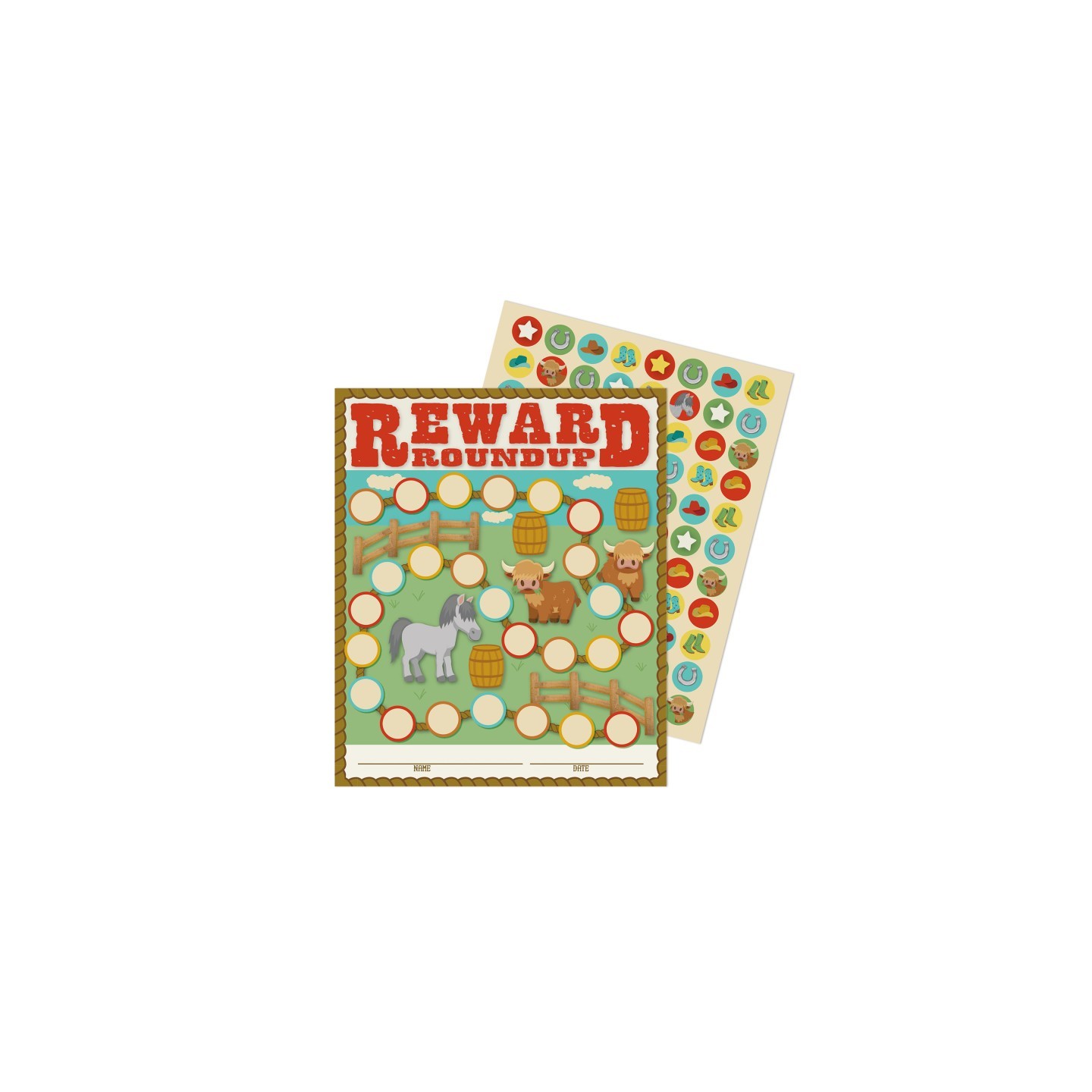 Eureka® Wild Wild Classroom Mini Reward Chart with Stickers, Pack of 36