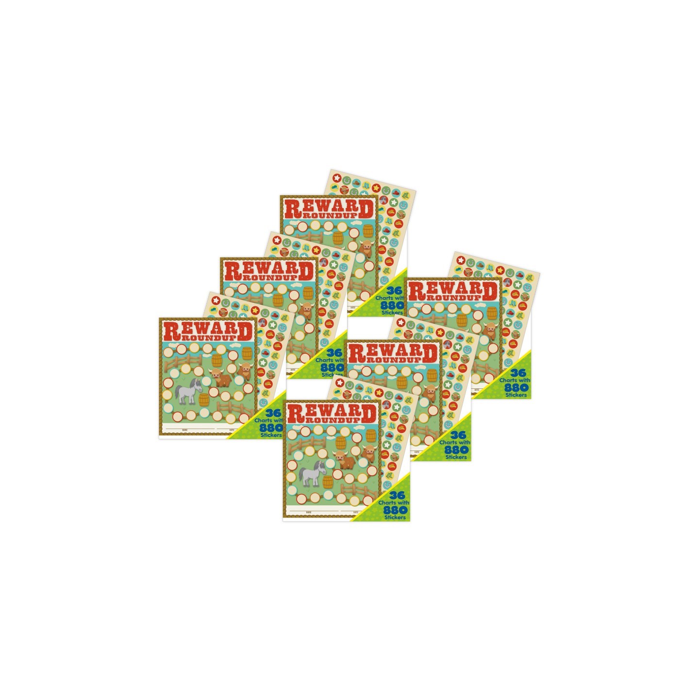 Eureka® Wild Wild Classroom Mini Reward Chart with Stickers, 36 Per Pack, 6 Packs