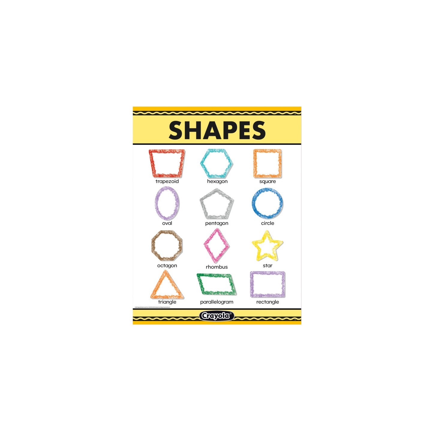 Eureka® Crayola® Shapes Chart, 17" x 22"
