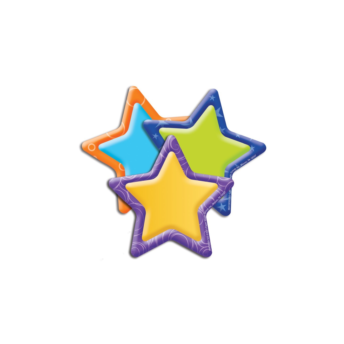 Eureka® Color My World Stars Assorted Paper Cut Outs, Pack of 36