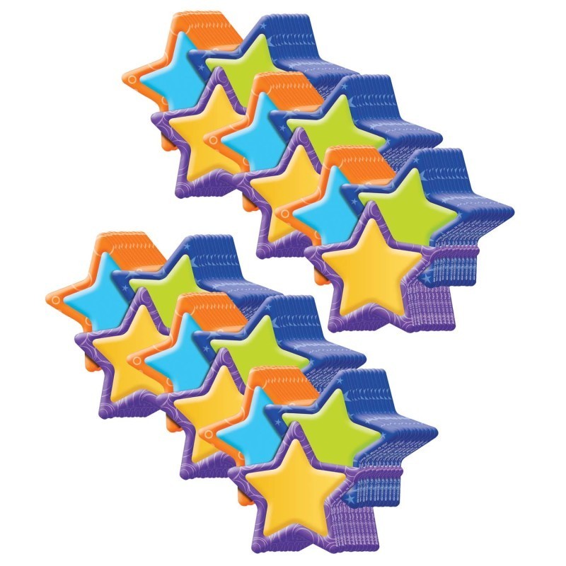 Eureka® Color My World Stars Assorted Paper Cut Outs, 36 Per Pack, 6 Packs