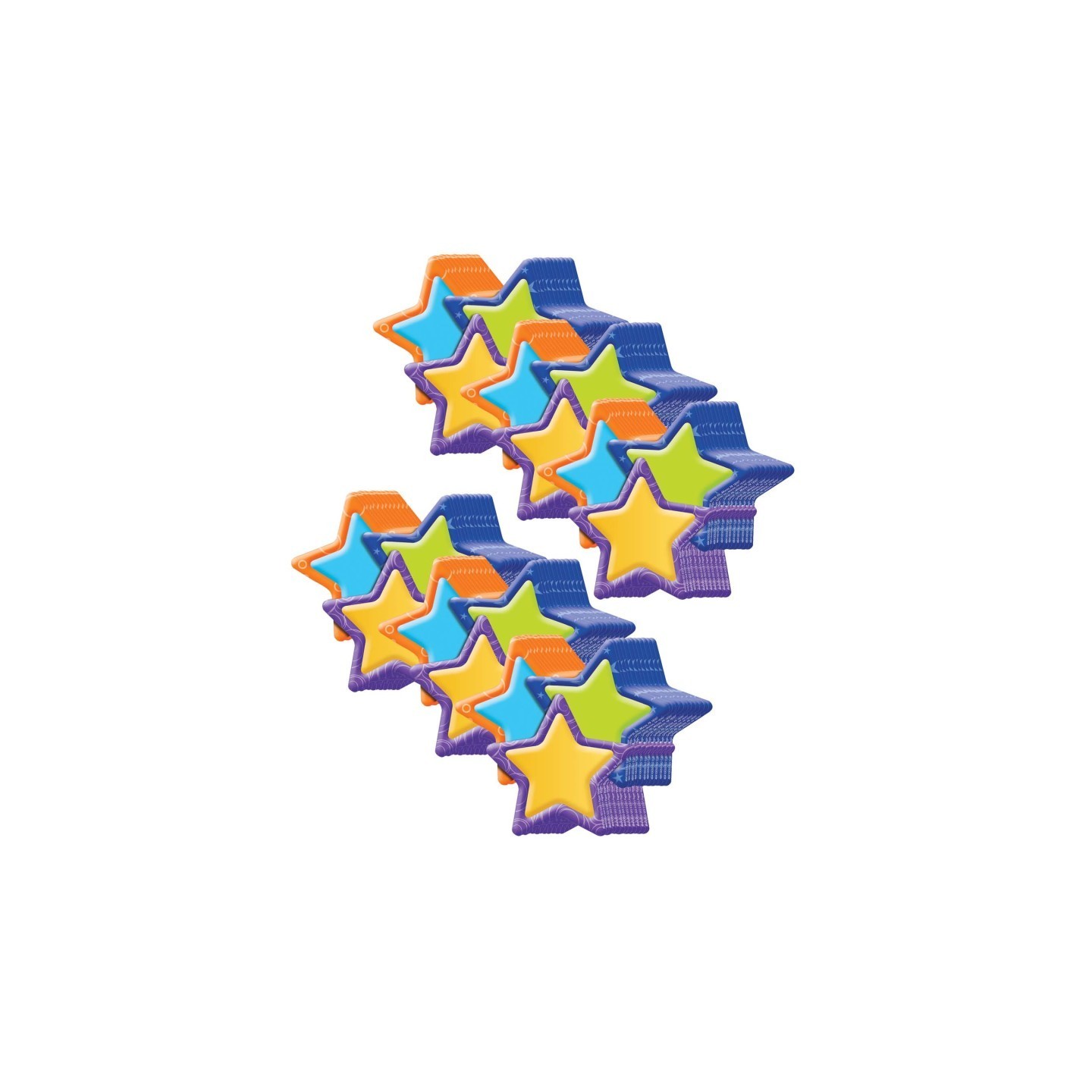 Eureka® Color My World Stars Assorted Paper Cut Outs, 36 Per Pack, 6 Packs