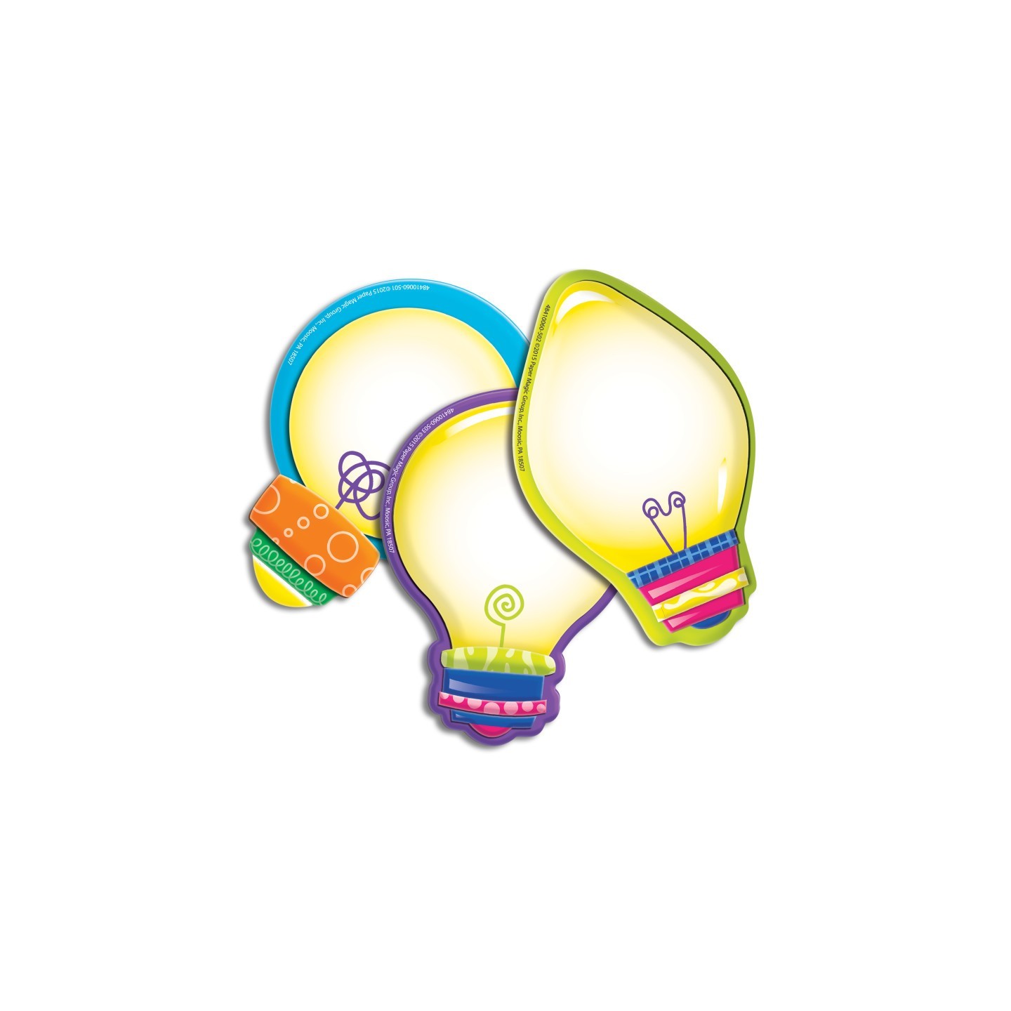 Eureka® Color My World Light Bulbs Assorted Paper Cut Outs, Pack of 36