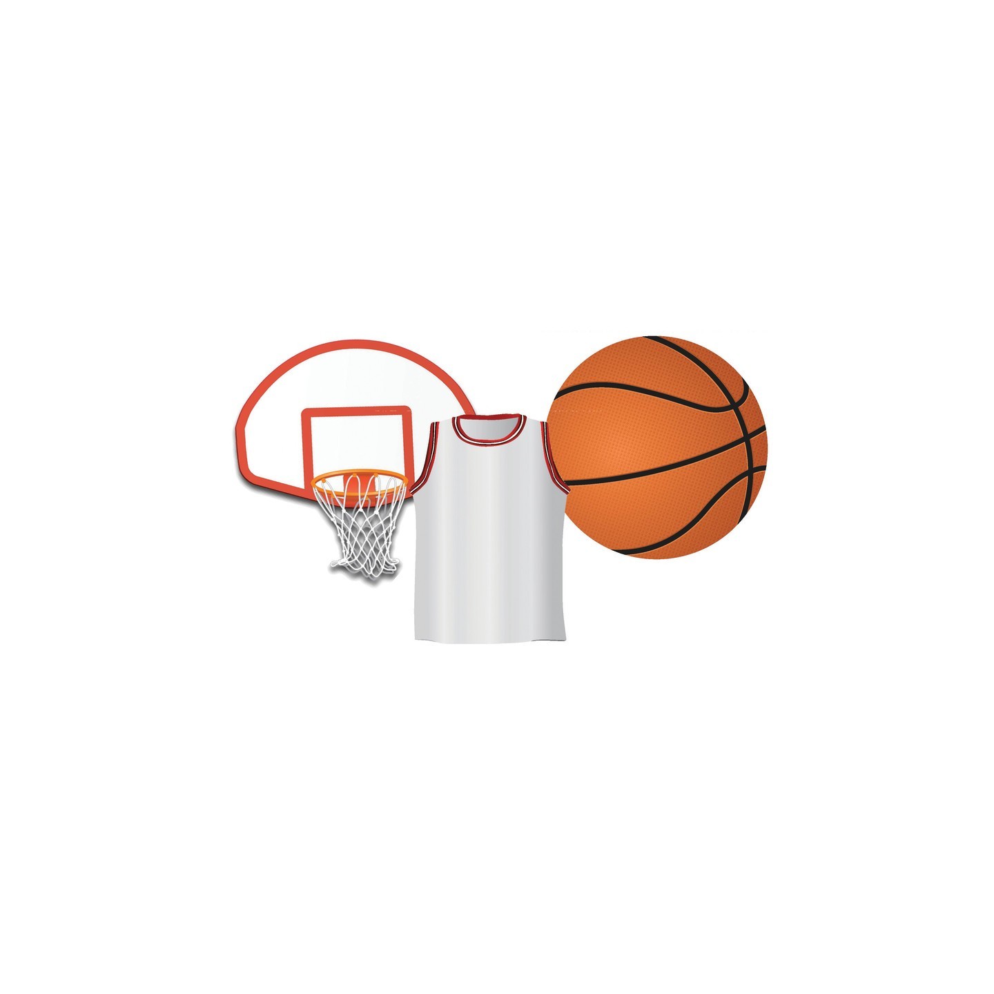 Eureka® Basketball Assorted Cut Outs, Pack of 36
