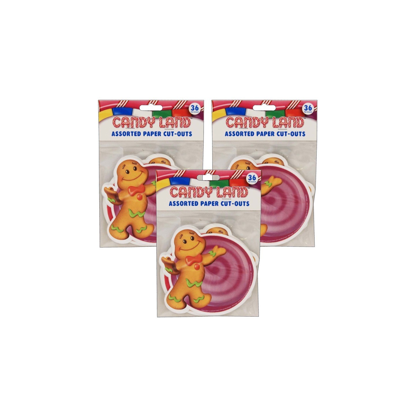 Eureka® Candy Land™ Assorted Paper Cut Outs, 36 Per Pack, 3 Packs