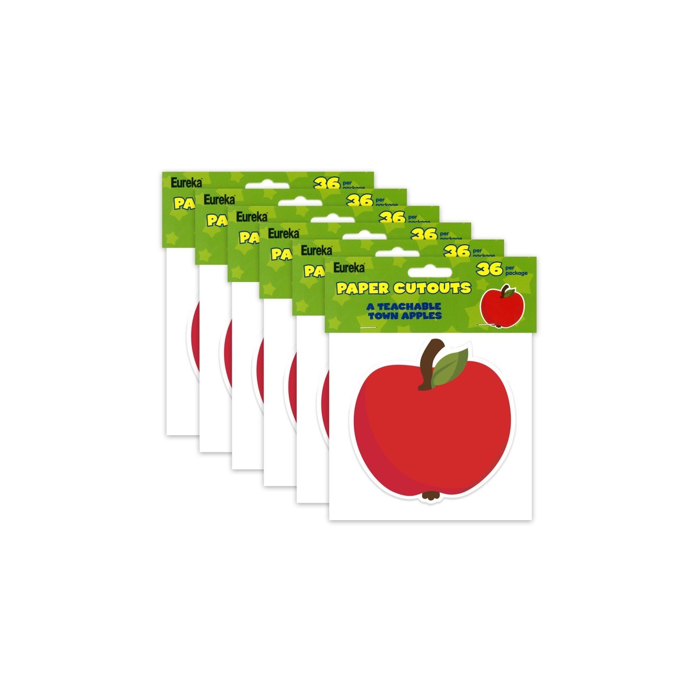 Eureka® A Teachable Town Apples Paper Cut-Outs, 36 Per Pack, 6 Packs