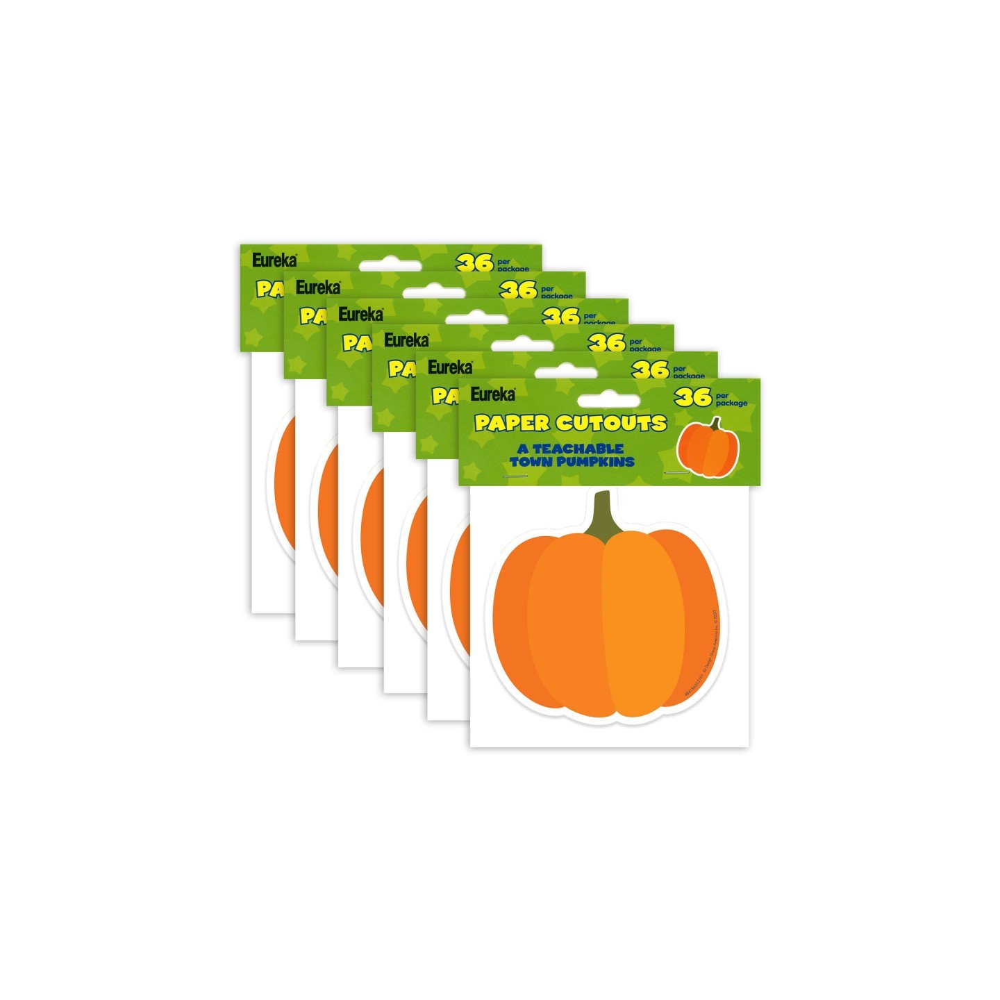 Eureka® A Teachable Town Pumpkins Paper Cut-Outs, 36 Per Pack, 6 Packs