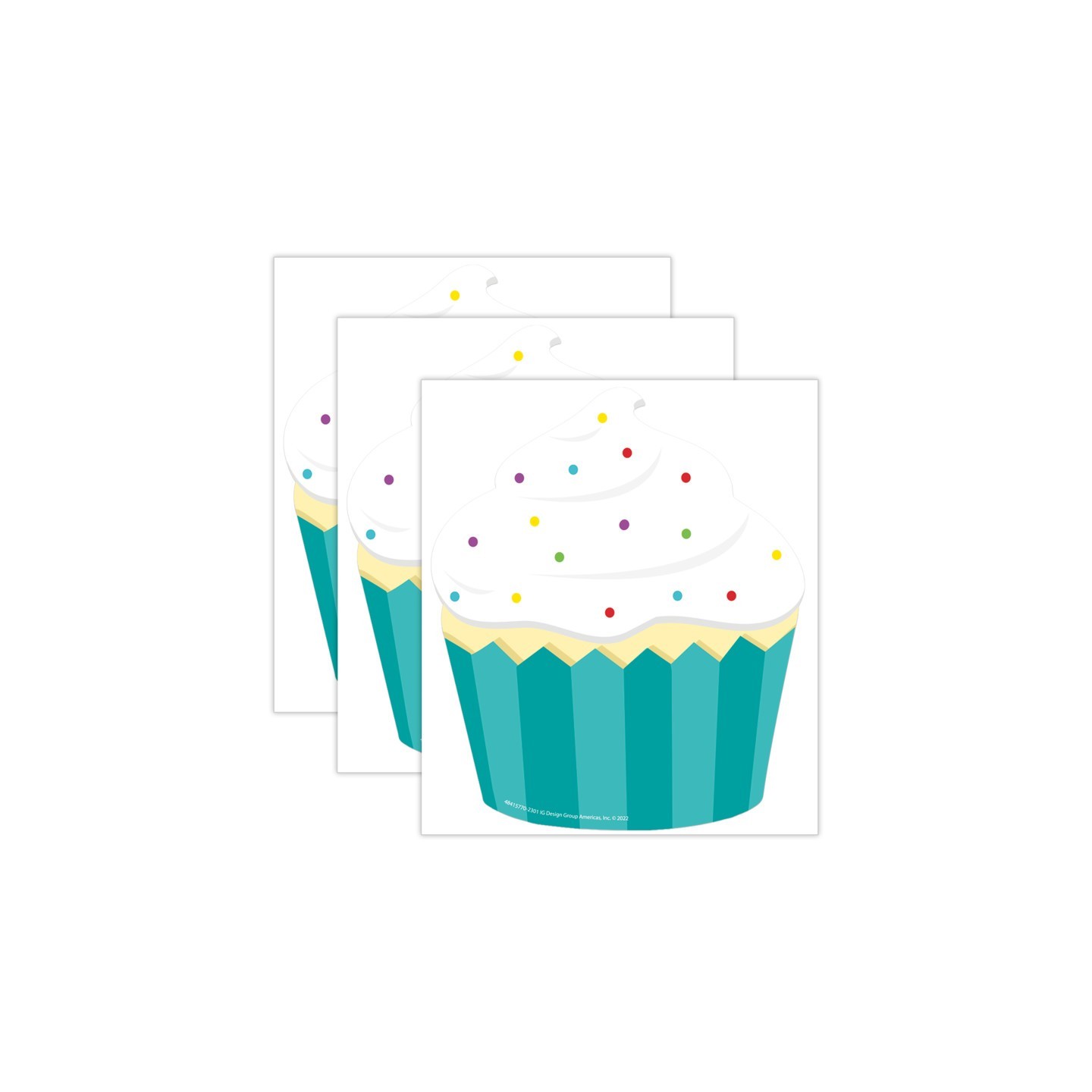 Eureka® Cupcake Paper Cut-Outs, 36 Per Pack, 3 Packs
