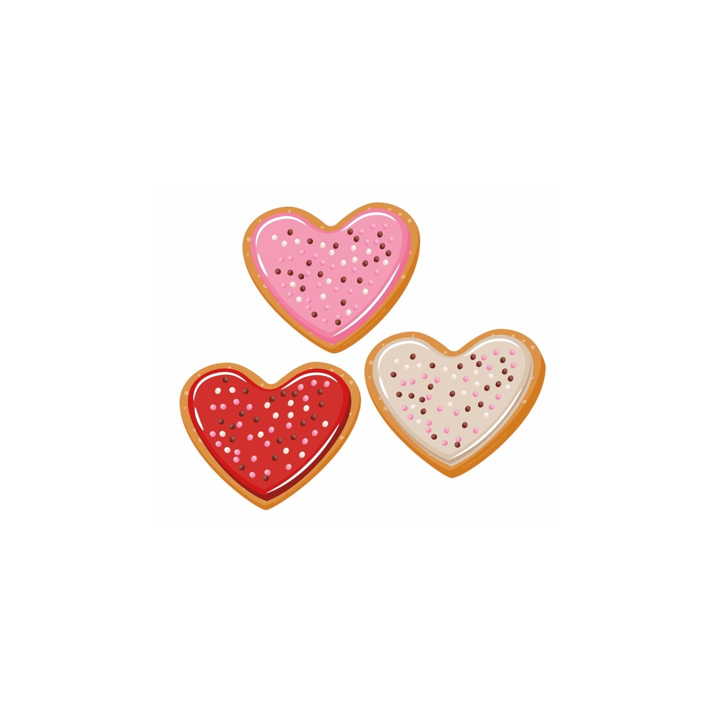 Eureka® Heart Cookies Paper Cut-Outs, Pack of 36